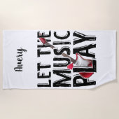 Lass des Musikspiels Electric Guitar Strandtuch (Vorderseite)