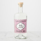 Lass des Party Be-GIN - DRINK ME Palma Violet Gefa Alkoholflaschenetikett (Vorderseite)