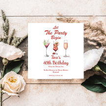 Lass des Party Begin Adult 40. Geburtstag