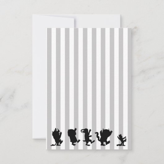 Lass des wilden Rumpus Begin Einladung (Rückseite)