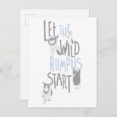 Lass des Wilden Rumpus Start Postkarte (Vorne/Hinten)