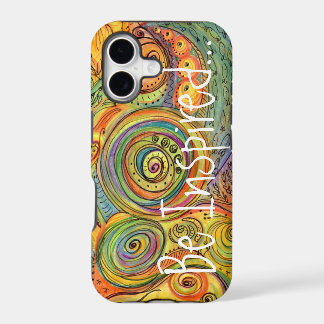 "Lass dich inspirieren" Buntes Doodle iPhone 11 Ca