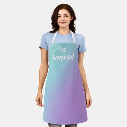 Lass dich inspirieren, Soft-Pastell-Farben-Schürze Schürze (Getragen)