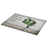 Lass dich nicht in einer Klappe halten Schneidebrett (Ecke)