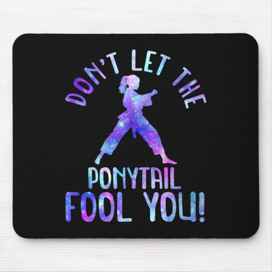Lass dich nicht vom Pferdeschwanz täuschen Lustig Mousepad (Vorne)