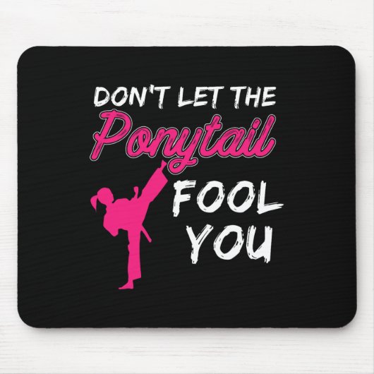 Lass dich nicht vom Pferdeschwanz täuschen Lustige Mousepad (Vorne)