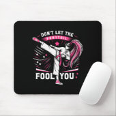 Lass dich nicht vom Pferdeschwanz täuschen Mädchen Mousepad (Mit Mouse)