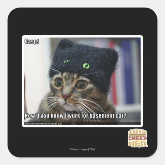 Lass dich! quadratischer aufkleber (Vorderseite)