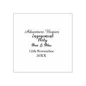 Lass die Abenteuer beginnen Verlobungsfeier Name d Gummistempel (Prägung)