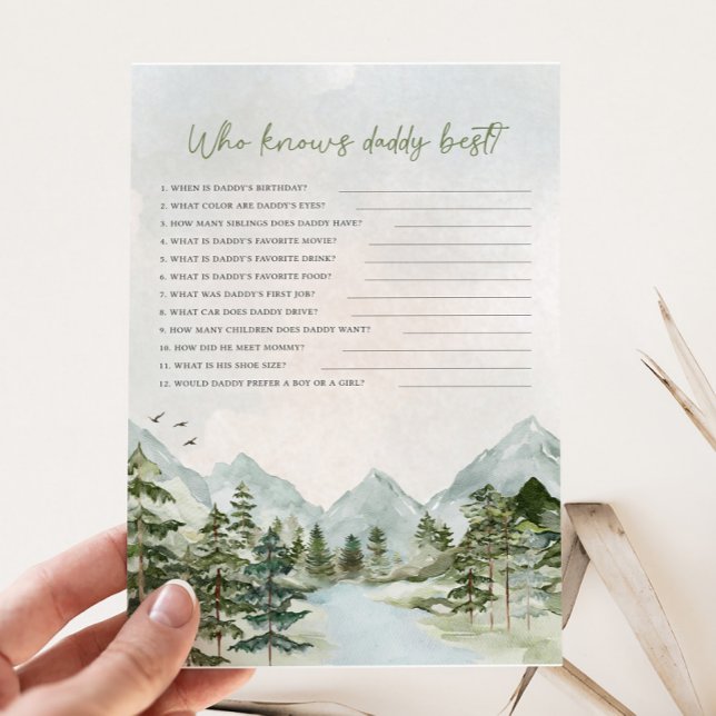 Lass die Adventure Begin Baby Shower Who Knowner G (Let the Adventure Begin Baby Shower Game)