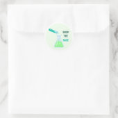 Lass die Base fallen Runder Aufkleber (Tasche)