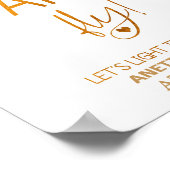 Lass die Funken Fliegenhochzeitszeichen Poster (Ecke)