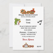 Lass die Good Times Roll! Cajun Style! Einladung (Rückseite)