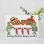 Lass die Good Times Roll! Cajun Style! SRF Einladung (Stehend Vorderseite)