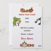 Lass die Good Times Roll! Cajun Style! SRF Einladung (Rückseite)