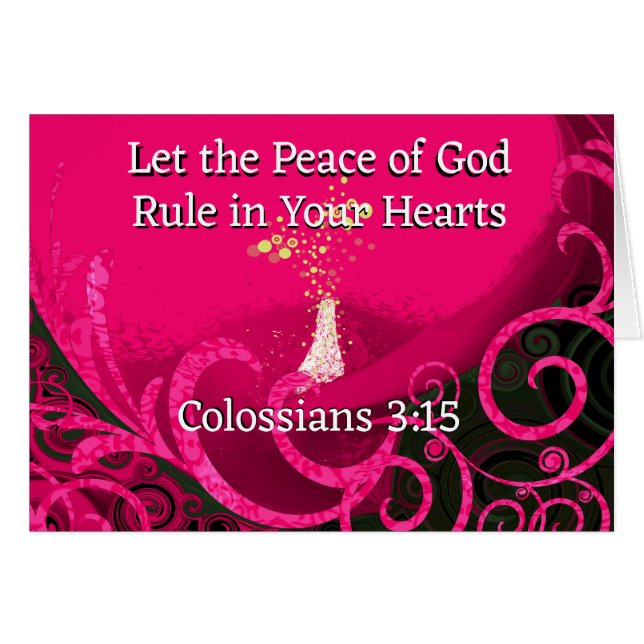 Lass die Herrschaft Gottes in deinen Herzen. (Vorderseite (Horizontal))