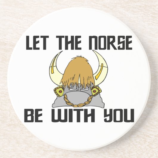 Lass die Norse mit dir Sandstein Untersetzer (Vorne)