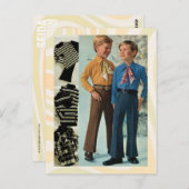 Lass die Schläge Begin! Funny Postcard Postkarte (Vorne/Hinten)