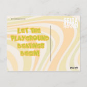 Lass die Schläge Begin! Funny Postcard Postkarte (Rückseite)