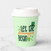 Lass die Senanigans Begin-66677 Pappbecher (Rückseite)