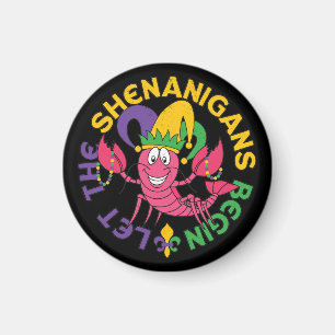 Lass Die Shenanigans Begin Crawfish Mardi Gras Magnet