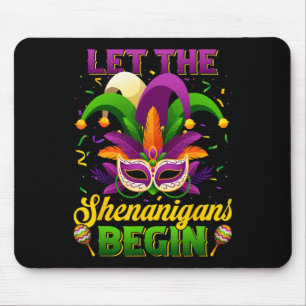 Lass Die Shenanigans Begin Funny Mardi Gras Men Wo Mousepad