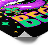 Lass Die Shenanigans Begin Mardi Gras Kiss Lips Poster (Ecke)