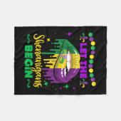 Lass die Shenanigans Begin Mardi Gras Lips Kinder  Fleecedecke (Vorderseite (Horizontal))