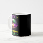 Lass die Shenanigans Begin Mardi Gras Lips Kinder Kaffeetasse (Vorderseite Links)