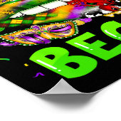 Lass die Shenanigans Begin Mardi Gras Lips Kinder Poster (Ecke)