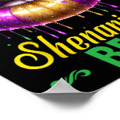 Lass die Shenanigans Begin Mardi Gras Lips Kinder  Poster (Ecke)