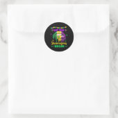 Lass die Shenanigans Begin Mardi Gras Lips Kinder Runder Aufkleber (Tasche)