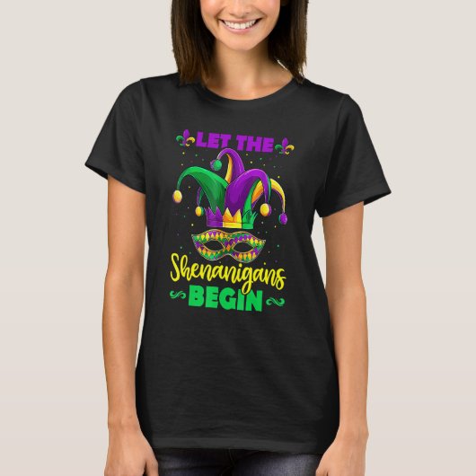 Lass die Shenanigans Begin Mardi Gras S, Kids Men T-Shirt (Vorderseite)