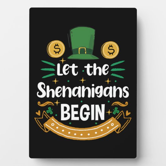 Lass Die Shenanigans beginnen St. Patrick's Day Fotoplatte (Vorderseite)