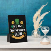 Lass Die Shenanigans beginnen St. Patrick's Day Fotoplatte (Seite)