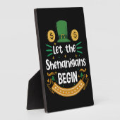Lass Die Shenanigans beginnen St. Patrick's Day Fotoplatte (Seite)