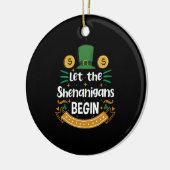 Lass Die Shenanigans beginnen St. Patrick's Day Keramik Ornament (Links)