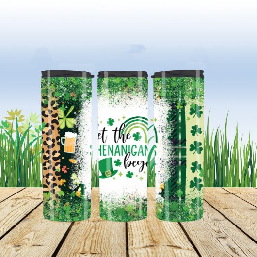 Lass Die Shenanigans beginnen St. Patrick's Day Thermosbecher