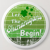 Lass, die Shenanigans fangen an! - St. Patrick's D Button (Vorderseite)