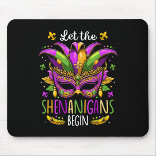 Lass die Shenanigans fangen Maske Beads Mardi Gras Mousepad