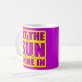 Lass die Sonne herein Kaffeetasse (Vorderseite Links)