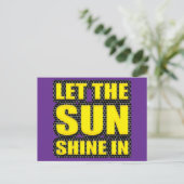 lass die Sonne rein Postkarte (Stehend Vorderseite)
