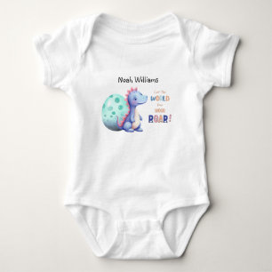 Lass die Welt dein BRÜLLEN hören! Süßer Wasserfarb Baby Strampler