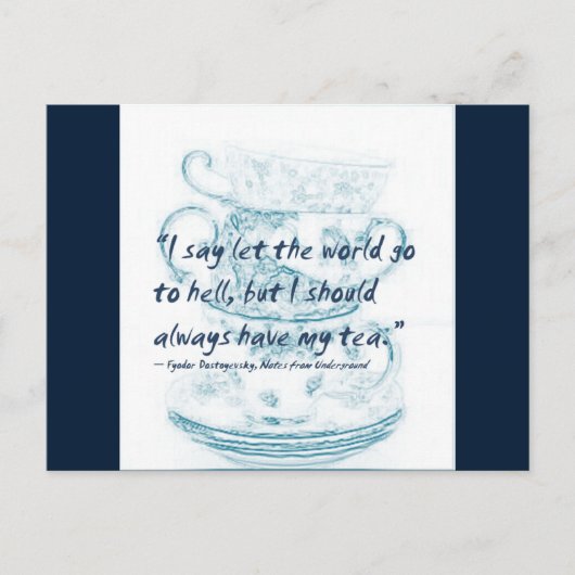 Lass, die Welt geht in die Hölle... Postkarte (Vorderseite)