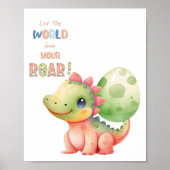 Lass, die Welt höre deinen Ruhm! Niedliches Aquare Poster (Vorne)