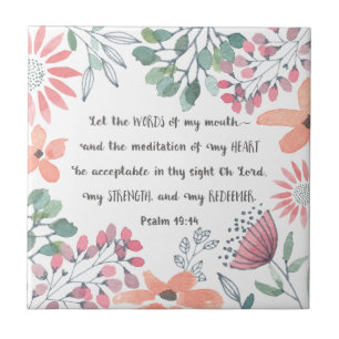 Lass die Worte meines Mundes - Ps 19:14 Fliese