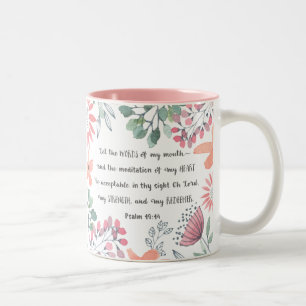 Lass die Worte meines Mundes - Ps 19:14 Zweifarbige Tasse
