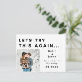 lass dies noch einmal zu ändern Datum Postkarte (Stehend Vorderseite)