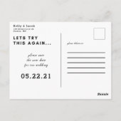 lass dies noch einmal zu ändern Datum Postkarte (Rückseite)