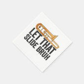 Lass diese Slide Bro Funny Trombone Player Brass Serviette (Ecke)